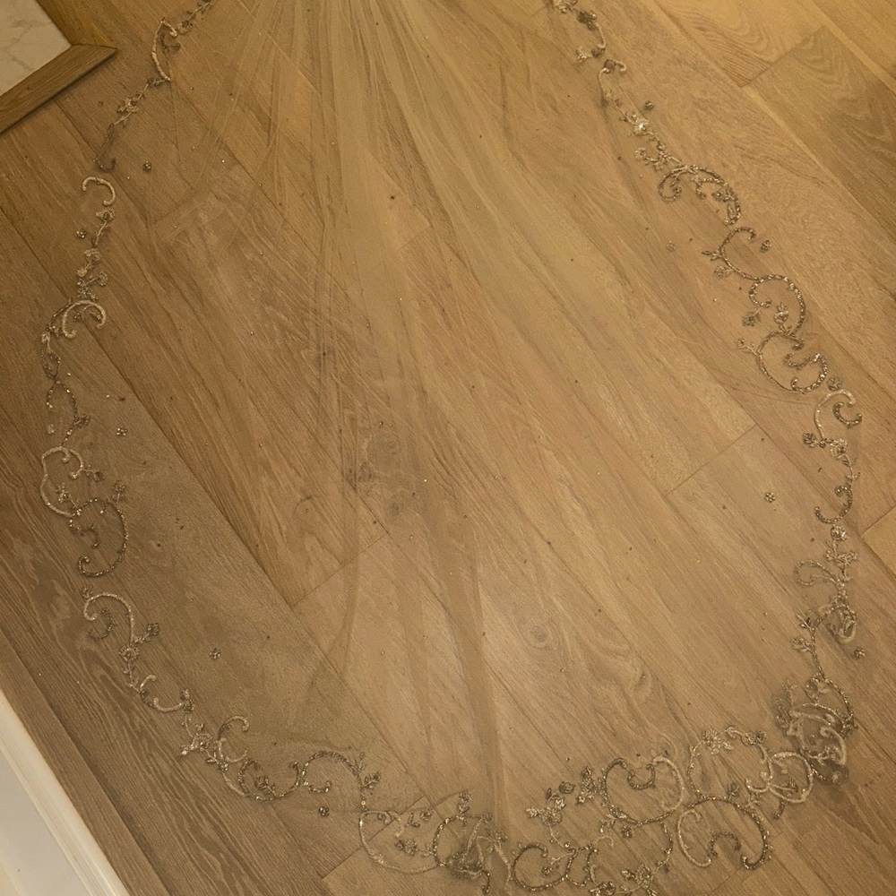 Eve Of Milady Beaded Veil with Intricate Embroidery